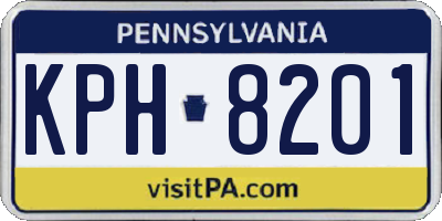 PA license plate KPH8201