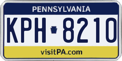 PA license plate KPH8210