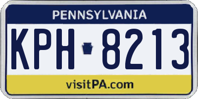 PA license plate KPH8213