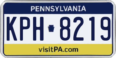 PA license plate KPH8219