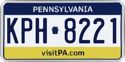 PA license plate KPH8221