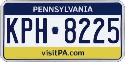 PA license plate KPH8225