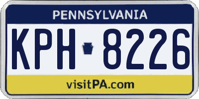 PA license plate KPH8226