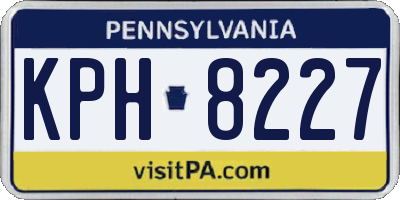 PA license plate KPH8227