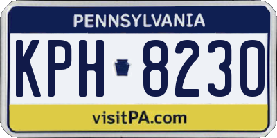PA license plate KPH8230