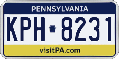 PA license plate KPH8231