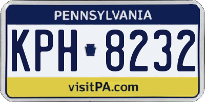 PA license plate KPH8232