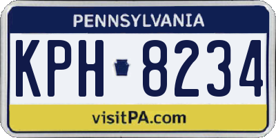 PA license plate KPH8234