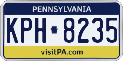 PA license plate KPH8235
