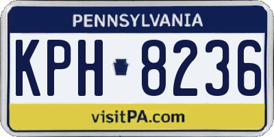 PA license plate KPH8236