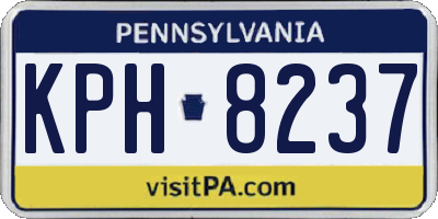 PA license plate KPH8237