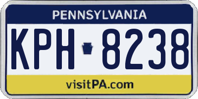 PA license plate KPH8238