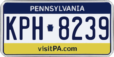 PA license plate KPH8239