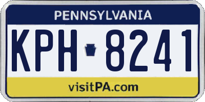 PA license plate KPH8241