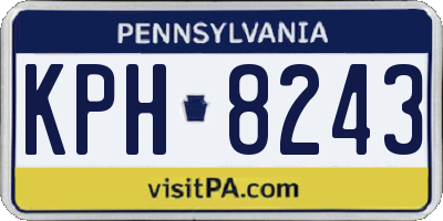 PA license plate KPH8243