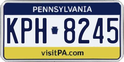 PA license plate KPH8245