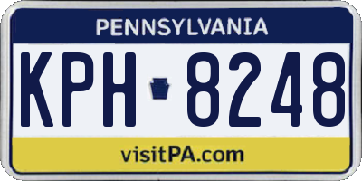 PA license plate KPH8248