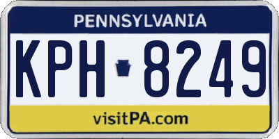 PA license plate KPH8249