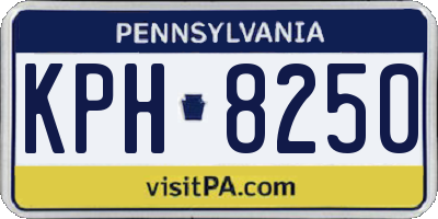 PA license plate KPH8250
