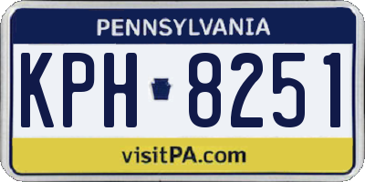PA license plate KPH8251