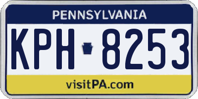 PA license plate KPH8253