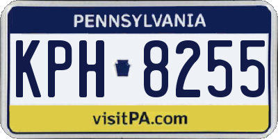 PA license plate KPH8255