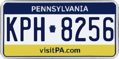 PA license plate KPH8256