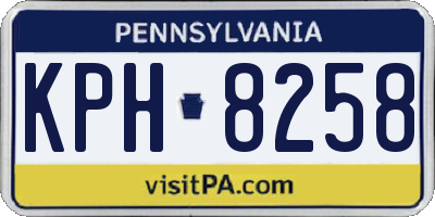 PA license plate KPH8258