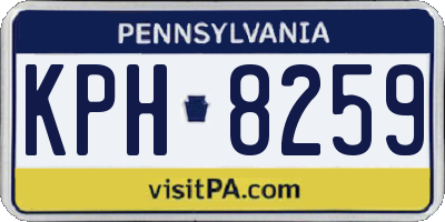 PA license plate KPH8259