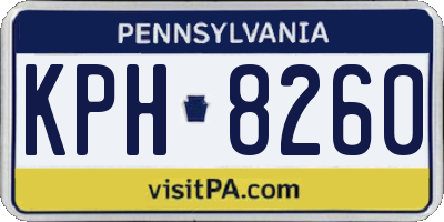 PA license plate KPH8260