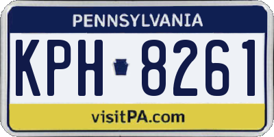 PA license plate KPH8261