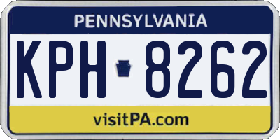 PA license plate KPH8262