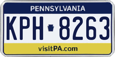 PA license plate KPH8263