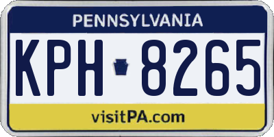 PA license plate KPH8265