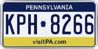 PA license plate KPH8266