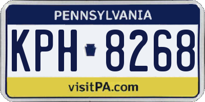 PA license plate KPH8268