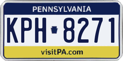 PA license plate KPH8271