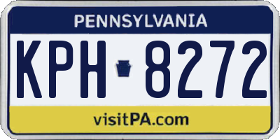 PA license plate KPH8272