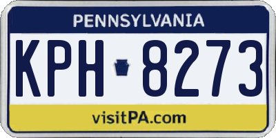 PA license plate KPH8273