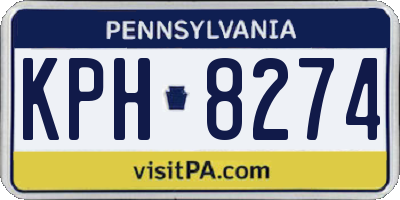 PA license plate KPH8274