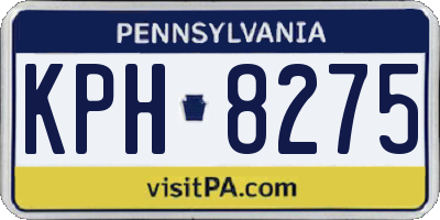 PA license plate KPH8275