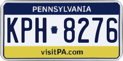 PA license plate KPH8276