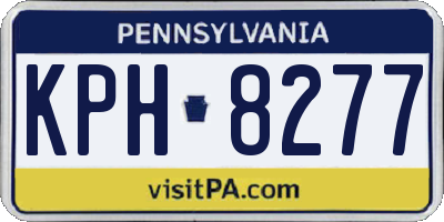 PA license plate KPH8277