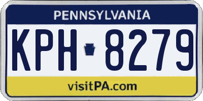 PA license plate KPH8279