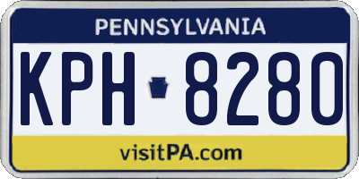 PA license plate KPH8280