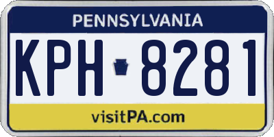 PA license plate KPH8281