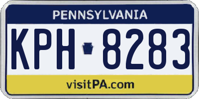PA license plate KPH8283