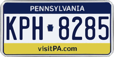 PA license plate KPH8285