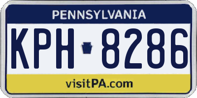PA license plate KPH8286