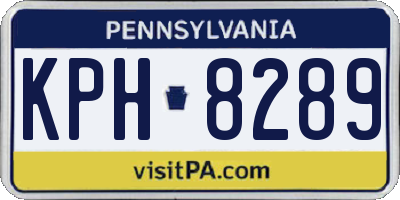 PA license plate KPH8289